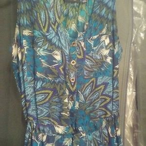 Apt 9 Silky tank dress with draw string waist